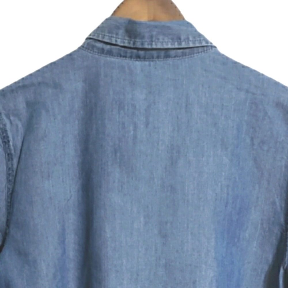 Gloria Vanderbilt Giselle Roll-tab Sleeve Blue Top Women's Size Large NWT - Picture 6 of 9